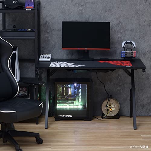 コンティークス) ゲーミングデスク カップホルダー,ヘッドフォンホルダー,コントローラーホルダー付属 幅119×奥行59×高さ70cm ブラック ロワイヤル 391792 34828 コンティークス) ゲーミングデスク カップホルダー,ヘッドフォンホルダー,コントローラーホルダー付属 幅119×奥行59×高さ70cm ブラック ロワイヤル 391792 34828