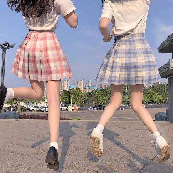 Qoo10] 制服 4点セット 50色 JK プリーツ