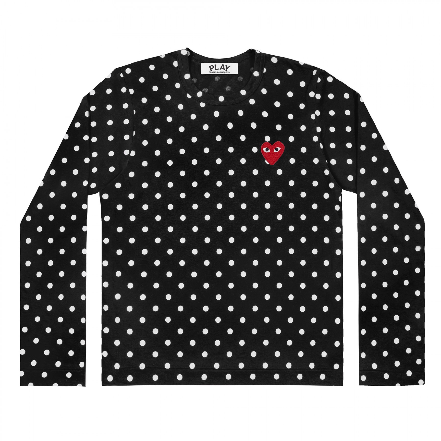 正規品　コムデギャルソン　プレイ　ドット　長袖　Tシャツ　カットソー　メンズ