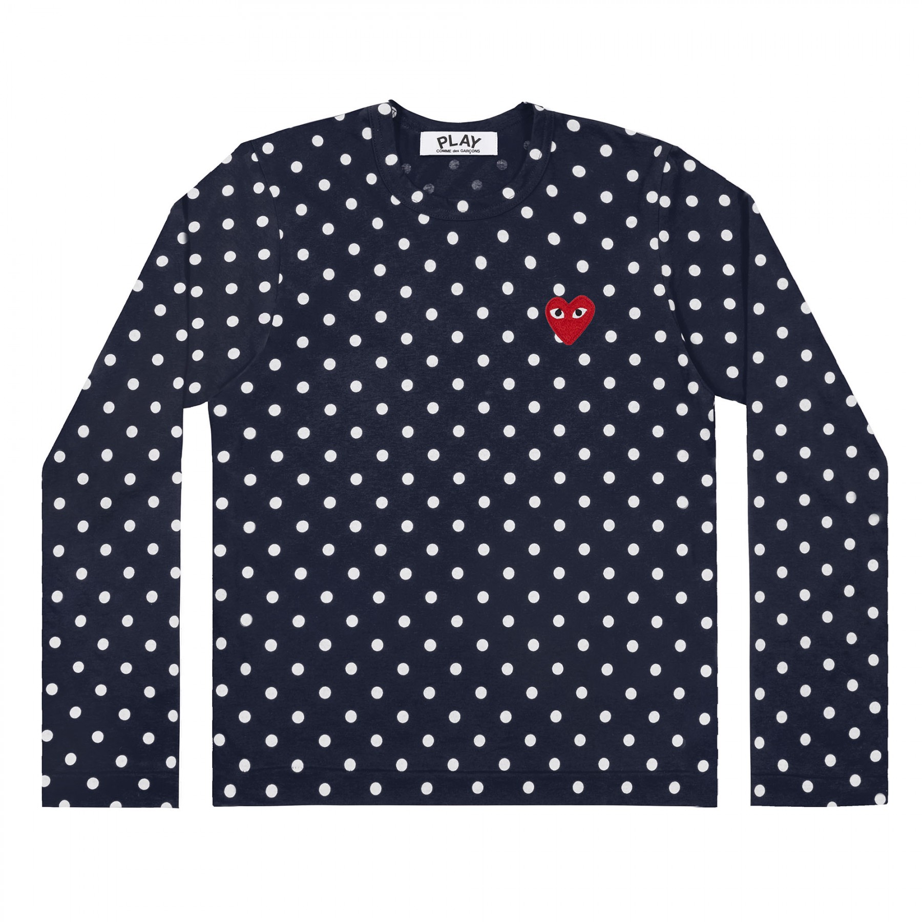 正規品　コムデギャルソン　プレイ　ドット　長袖　Tシャツ　カットソー　メンズ