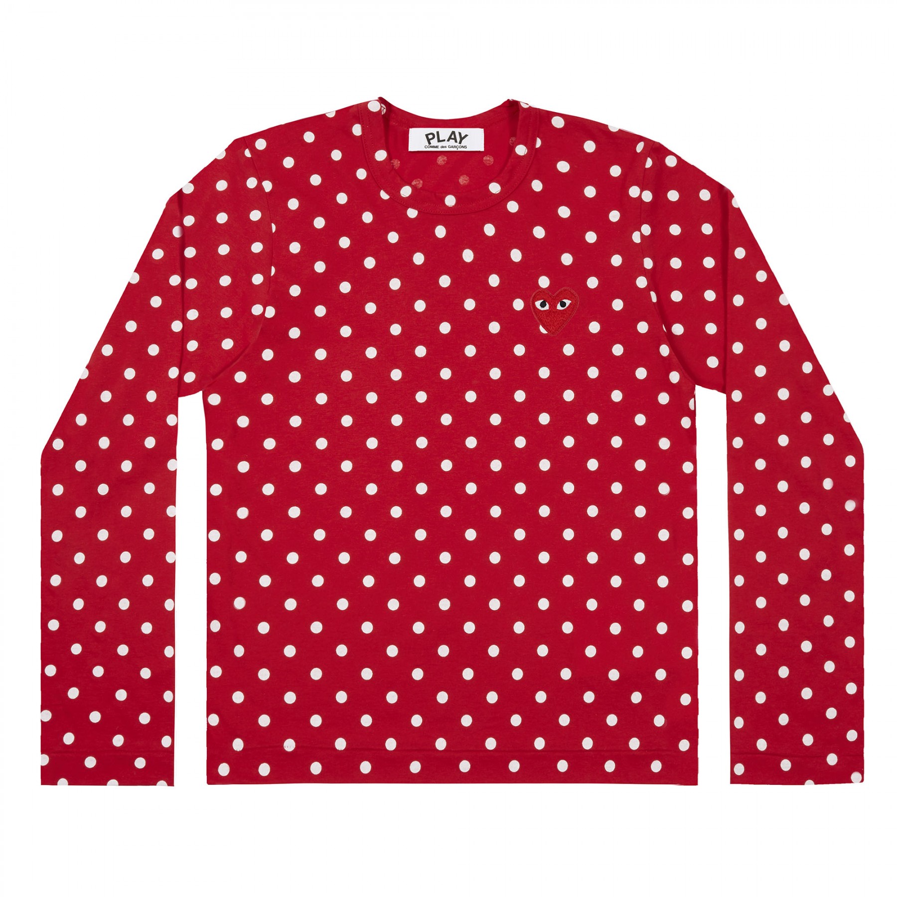 正規品　コムデギャルソン　プレイ　ドット　長袖　Tシャツ　カットソー　メンズ