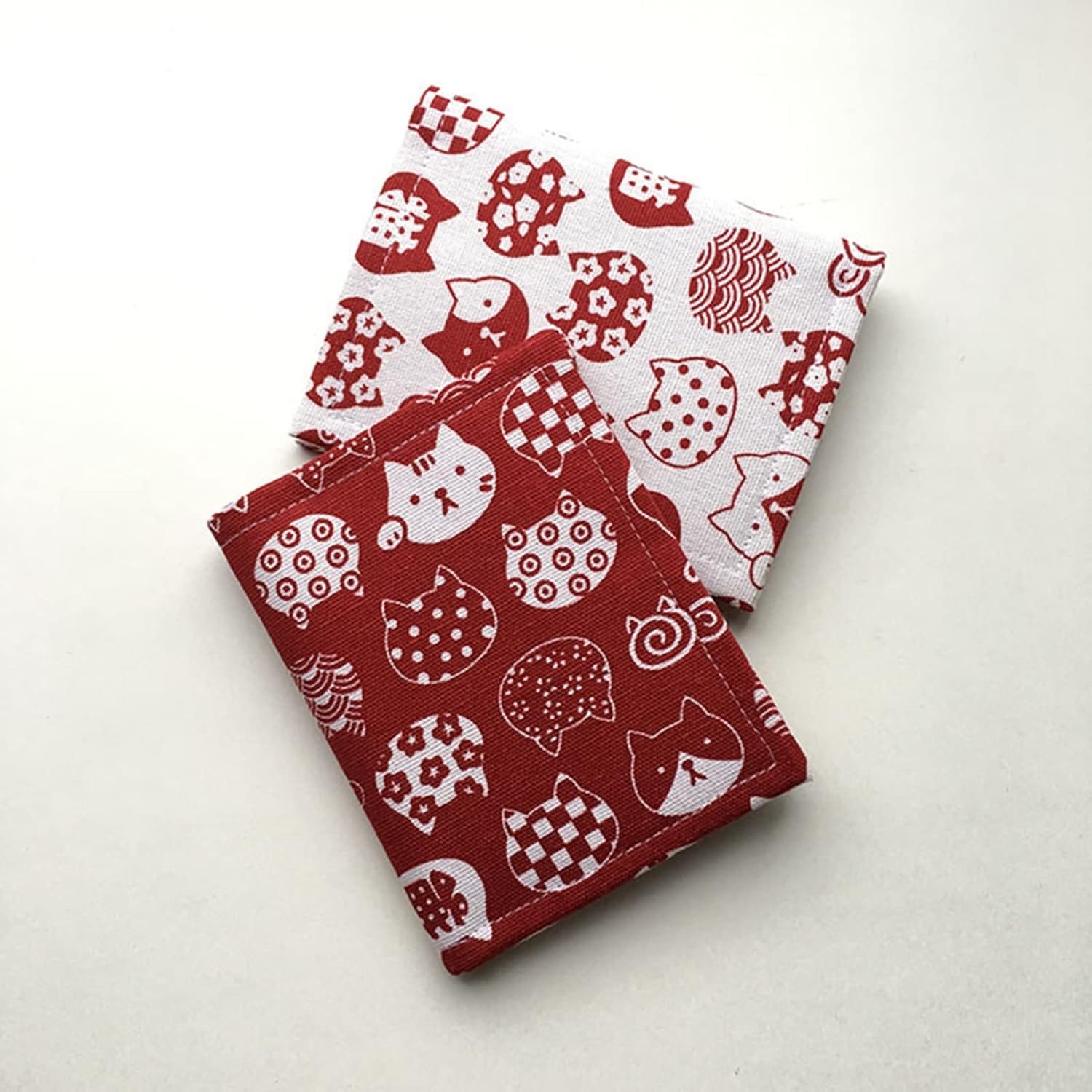 【20%OFFクーポン】財布 レディース 学生 2つ折り 小型 猫柄 帆布 ボタン 大容量 カード入れ 小銭入れ 使いやすい 多機能 コンパクト 軽量 コインケース ウォレット かわいい ファッション