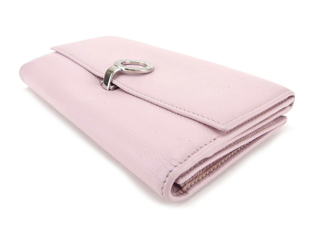 長財布 Ｗホック ブルガリ　ブルガリ ピンク 中古