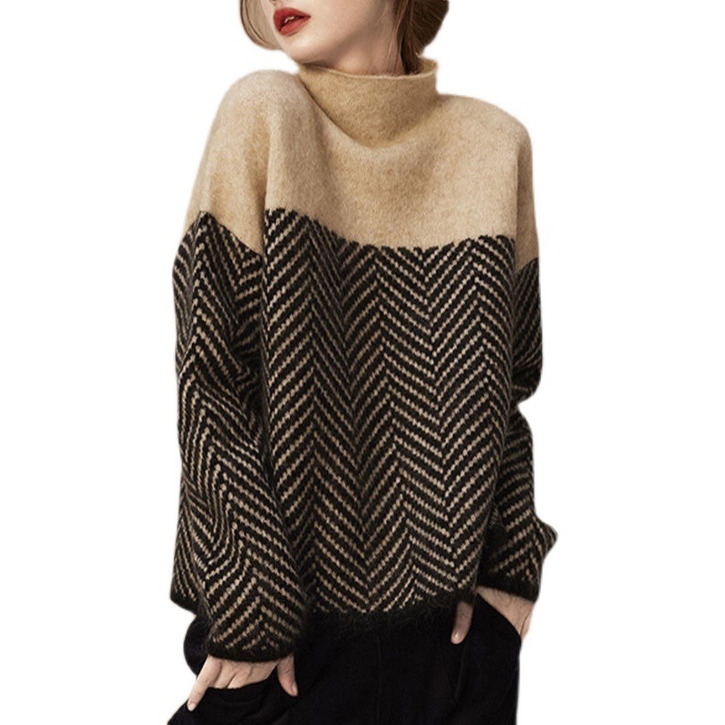 タートルネックセーター ブラウン トップス ニットソー セーター スリム 細身 ストレート スマート タートルネックセーター ブラウン トップス ニットソー セーター スリム 細身 ストレート スマート