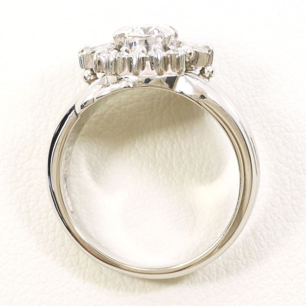 PT900 プラチナ リング 12号 ダイヤ 0.53 0.27 VVS2 鑑定書 中古 PT900 プラチナ リング 12号 ダイヤ 0.53 0.27 VVS2 鑑定書 中古