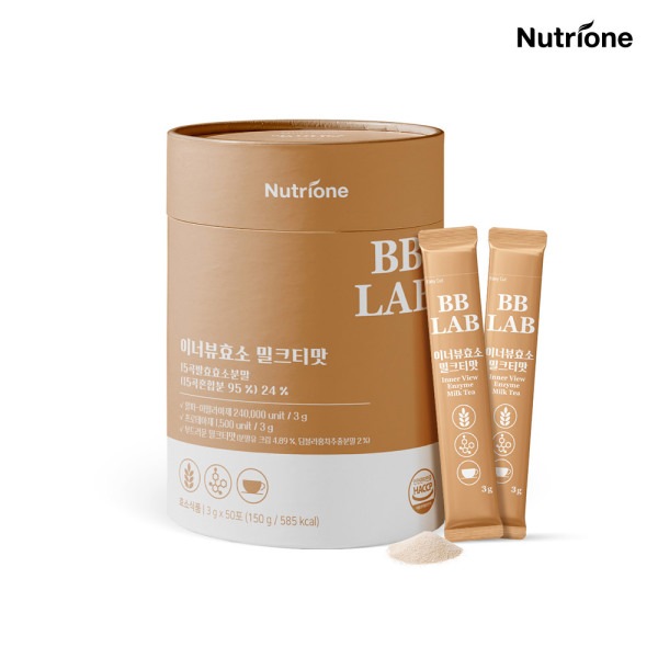 BB LAB 酵素 ミルクティー味 1箱（50包） 穀物発酵酵素 241500unit 韓国人向けアルファアミラーゼ プロテーゼ