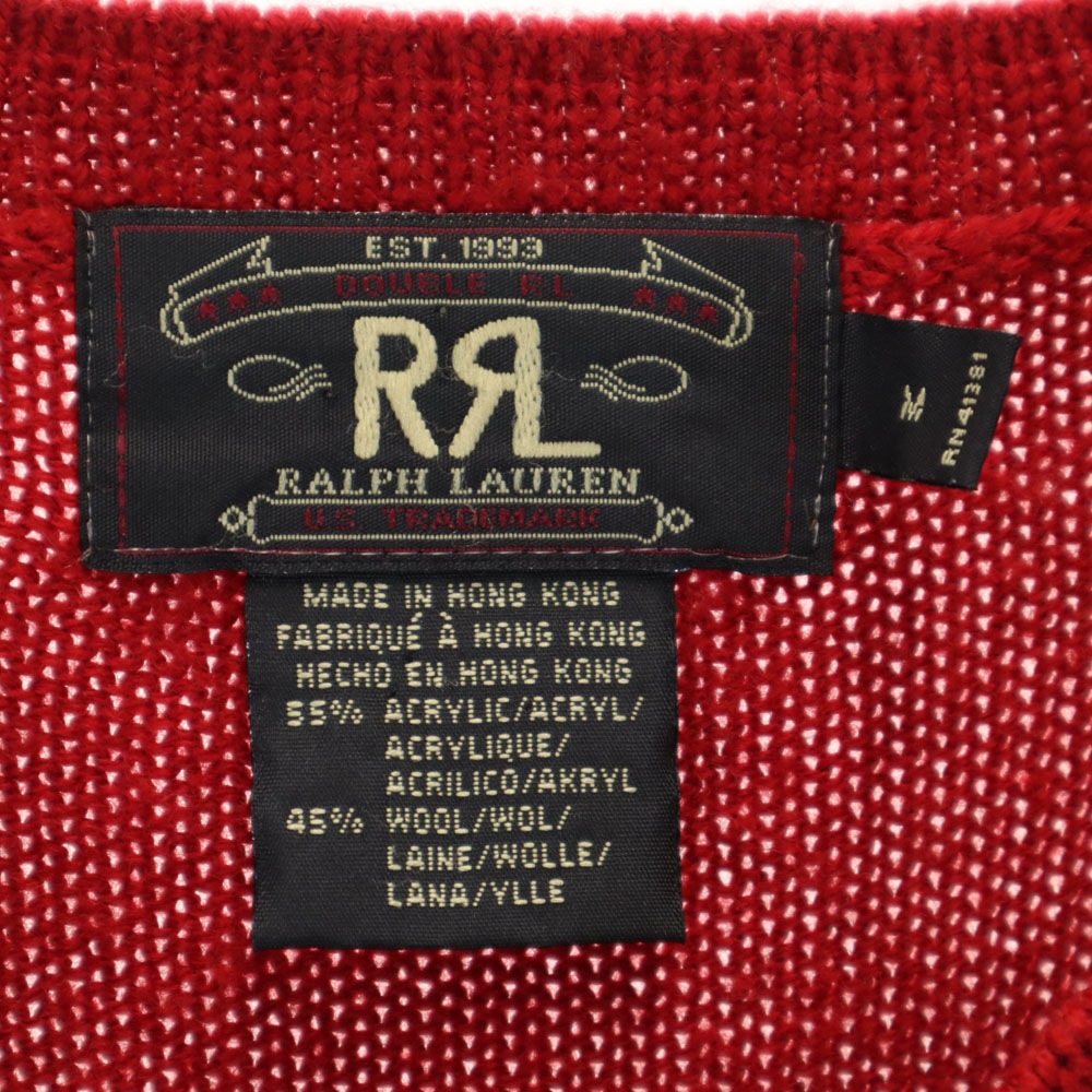 RRL 90s オールド 初期タグ 赤3星 長袖 セーター M レッド ダブルアールエル RALPH LAUREN ニット メンズ RRL 90s オールド 初期タグ 赤3星 長袖 セーター M レッド ダブルアールエル RALPH LAUREN ニット メンズ