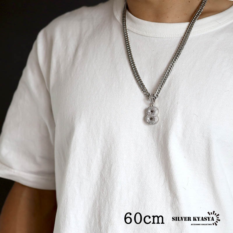 ナンバーネックレス パヴェ [n370]