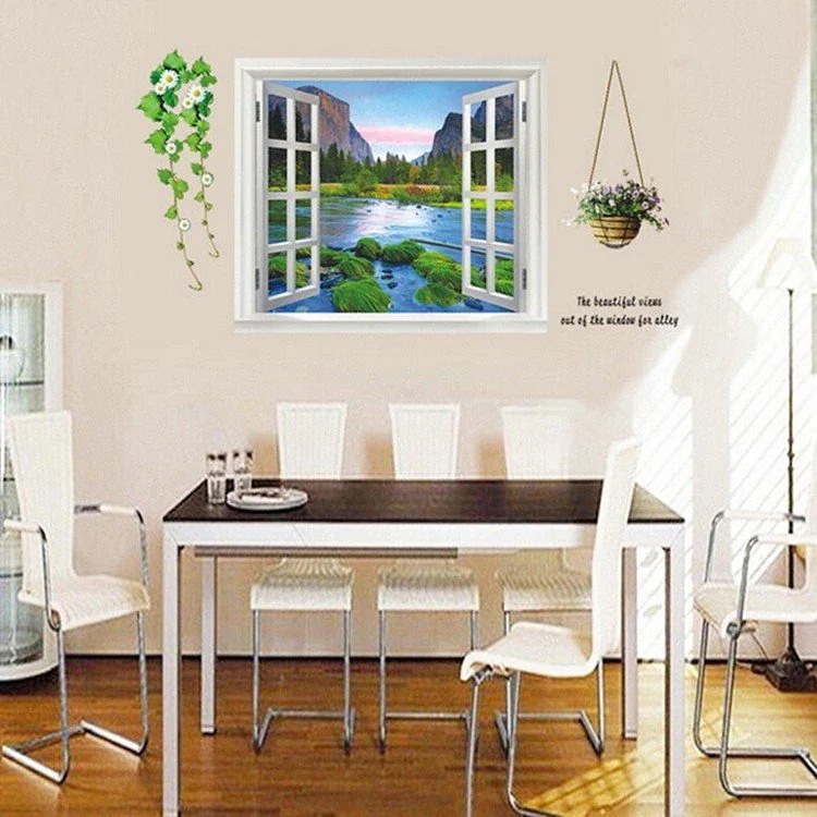 【20点セット】急速出荷ウォールステッカー3D偽窓ステッカーポスター壁紙シールウォールペーパー英文ウォールステ0