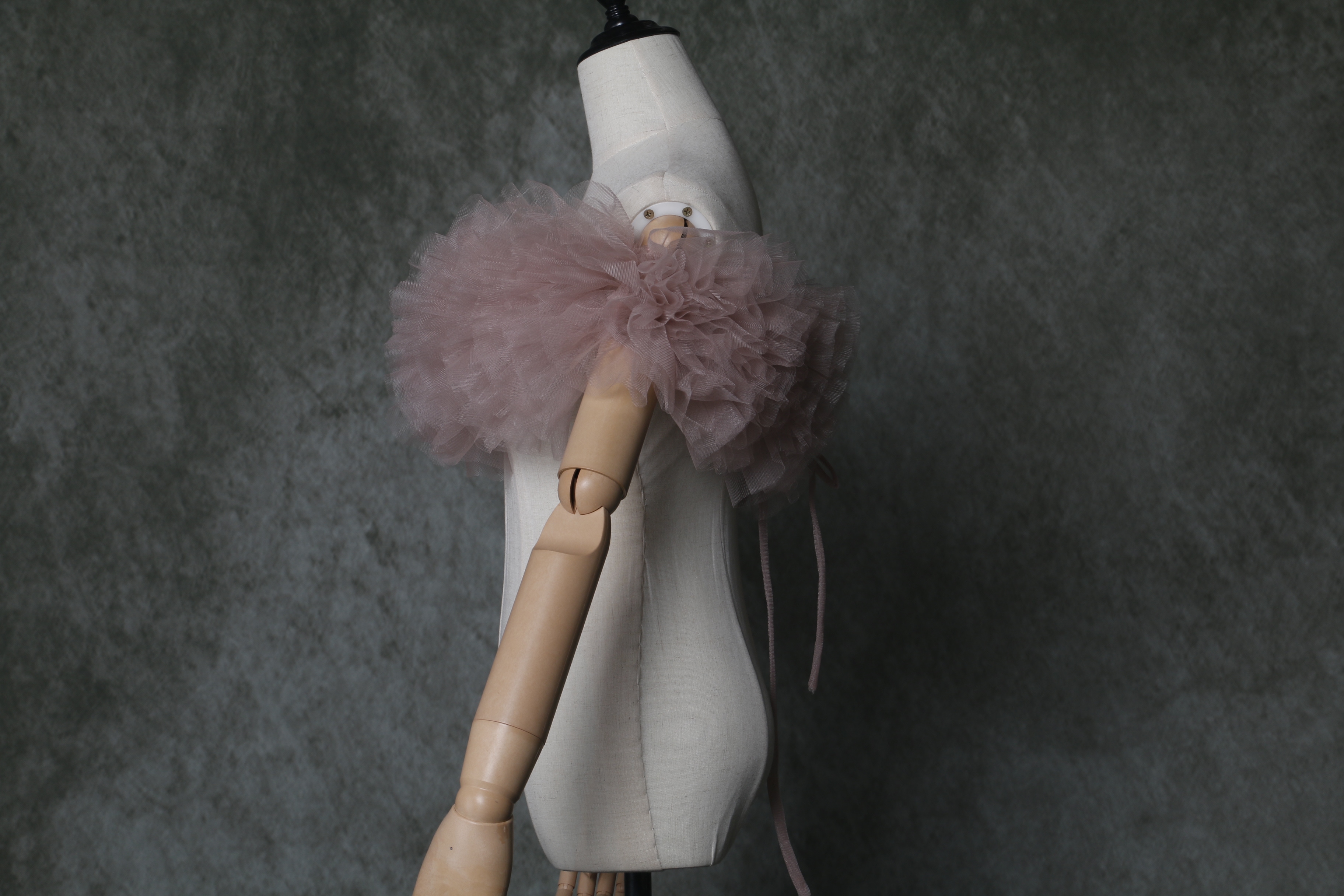 可愛い オフショルダー ウエディングドレス ピンク　色直し　サイズ調整可能