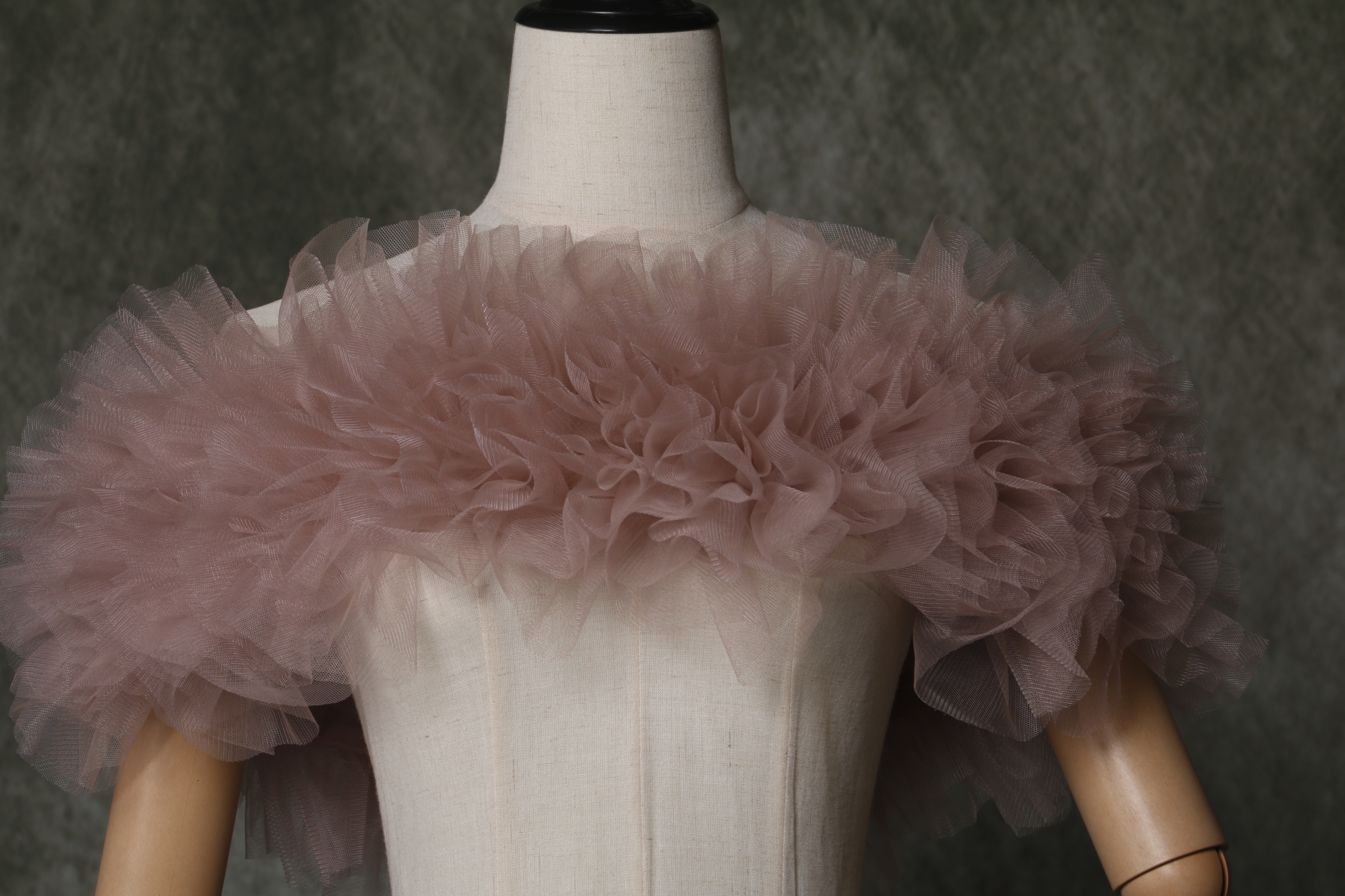 可愛い オフショルダー ウエディングドレス ピンク　色直し　サイズ調整可能