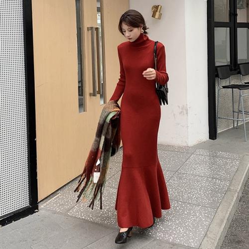 【即納】ワンピース ニットワンピ マーメードスカート 韓国ファッション 無地 タートルネック 秋 冬 長袖 ロング丈 マキシ丈 おしゃれ 可愛い オルチャン 大人可愛い シンプル カジュアル ティアー 【即納】ワンピース ニットワンピ マーメードスカート 韓国ファッション 無地 タートルネック 秋 冬 長袖 ロング丈 マキシ丈 おしゃれ 可愛い オルチャン 大人可愛い シンプル カジュアル ティアー