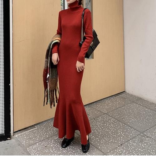 【即納】ワンピース ニットワンピ マーメードスカート 韓国ファッション 無地 タートルネック 秋 冬 長袖 ロング丈 マキシ丈 おしゃれ 可愛い オルチャン 大人可愛い シンプル カジュアル ティアー 【即納】ワンピース ニットワンピ マーメードスカート 韓国ファッション 無地 タートルネック 秋 冬 長袖 ロング丈 マキシ丈 おしゃれ 可愛い オルチャン 大人可愛い シンプル カジュアル ティアー