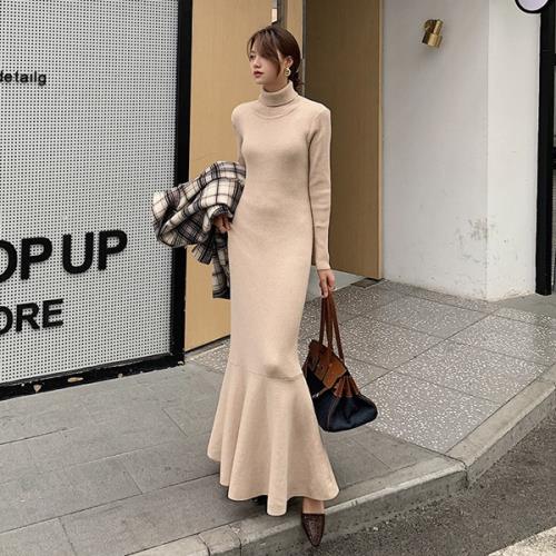 【即納】ワンピース ニットワンピ マーメードスカート 韓国ファッション 無地 タートルネック 秋 冬 長袖 ロング丈 マキシ丈 おしゃれ 可愛い オルチャン 大人可愛い シンプル カジュアル ティアー 【即納】ワンピース ニットワンピ マーメードスカート 韓国ファッション 無地 タートルネック 秋 冬 長袖 ロング丈 マキシ丈 おしゃれ 可愛い オルチャン 大人可愛い シンプル カジュアル ティアー