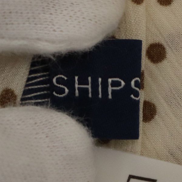 ドット 半袖 ブラウス ONE SIZE ベージュ シャツ レディース