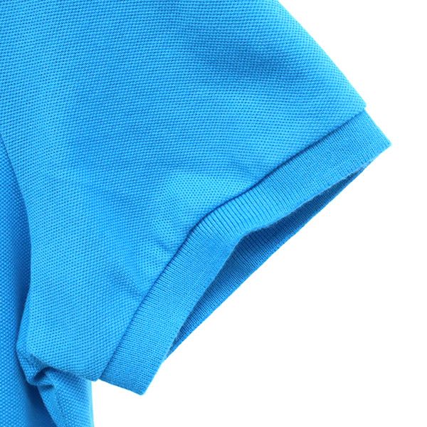 未使用 半袖 ポロシャツ M ブルー 鹿の子 レディース 未使用 半袖 ポロシャツ M ブルー 鹿の子 レディース