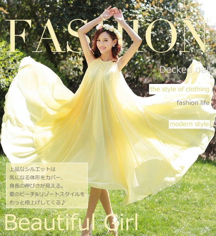 白ワンピース ワンピース レディース ロング　リゾートワンピース リゾートマキシワンピース リゾート マキシワンピ ビーチ 夏 リゾートワンピ 海 シフォン ゴム ボヘミア風 マキシ丈 ハワイアン