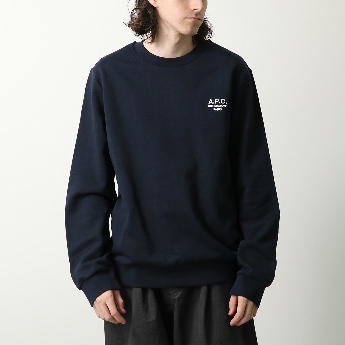 APC A.P.C. アーペーセー トレーナー COHBV M27913 メンズ スウェット 裏起毛 クルーネック ロゴ刺繍 カラー4色