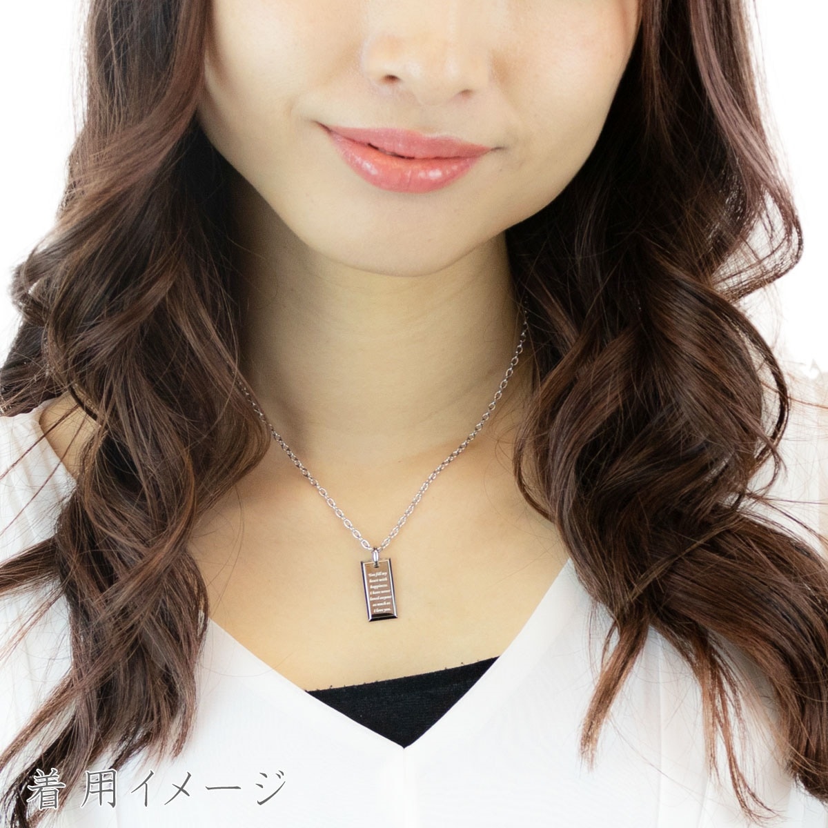 ネックレス レディース メンズ サージカルステンレス プレート 愛のメッセージ