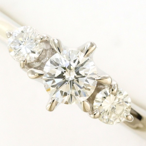 PT900 プラチナ リング 11号 ダイヤ 0.265 VVS2 0.19 鑑定書 中古