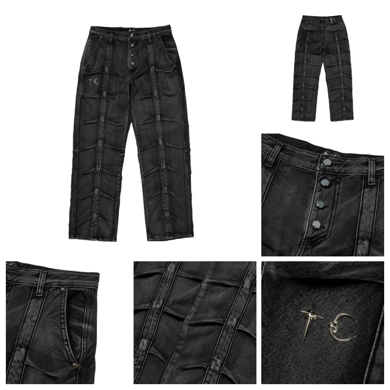 THUG CLUB】 LINE GOB DENIM PANTS : 2COLORS THUG CLUB】 LINE GOB DENIM PANTS : 2COLORS
