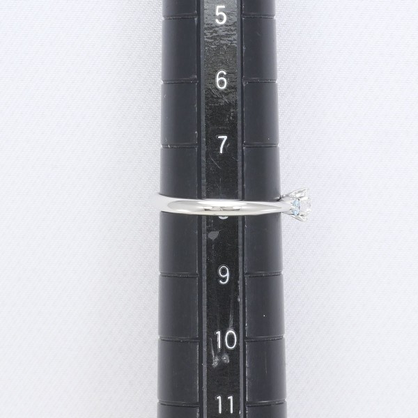 PT900 プラチナ リング 8号 ダイヤ 0.215 SI1 ブルーダイヤ 0.06 鑑定書 中古