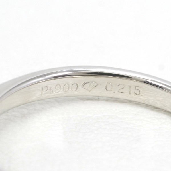 PT900 プラチナ リング 8号 ダイヤ 0.215 SI1 ブルーダイヤ 0.06 鑑定書 中古