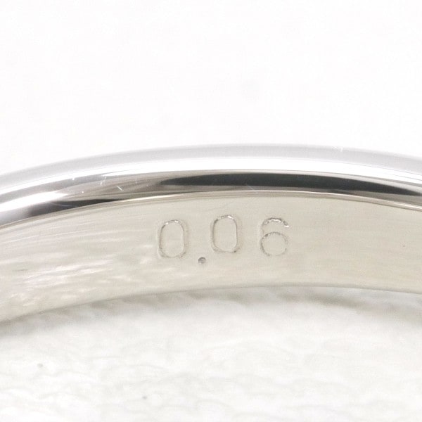 PT900 プラチナ リング 8号 ダイヤ 0.215 SI1 ブルーダイヤ 0.06 鑑定書 中古