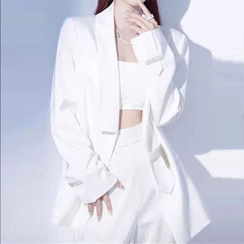 メガ割24姉妹気質白スーツズボンプロフェッショナルツーピーススーツs12851288 メガ割24姉妹気質白スーツズボンプロフェッショナルツーピーススーツs12851288