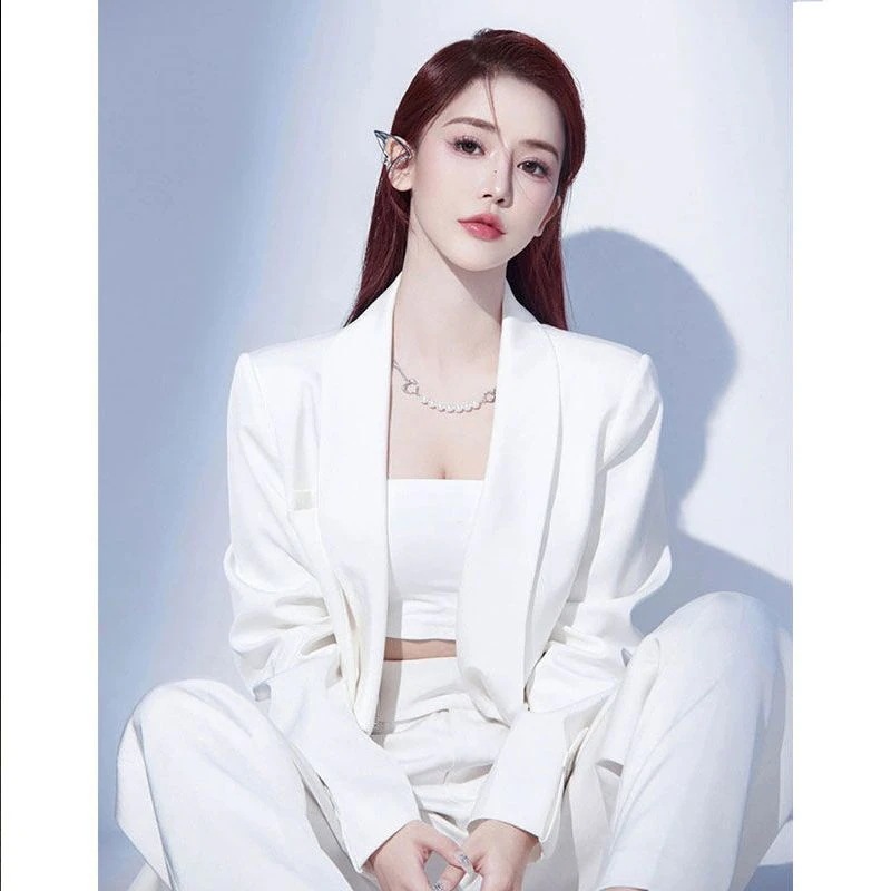 メガ割24姉妹気質白スーツズボンプロフェッショナルツーピーススーツs12851288 メガ割24姉妹気質白スーツズボンプロフェッショナルツーピーススーツs12851288