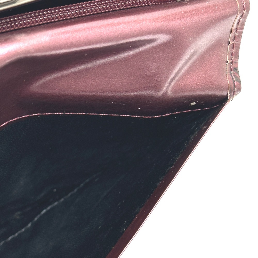 YVES SAINT LAURENT イヴ・サンローラン 長財布 YSLロゴ 総柄 財布 ロングウォレット 2つ折り がま口 レザー ワインレッド YVES SAINT LAURENT イヴ・サンローラン 長財布 YSLロゴ 総柄 財布 ロングウォレット 2つ折り がま口 レザー ワインレッド