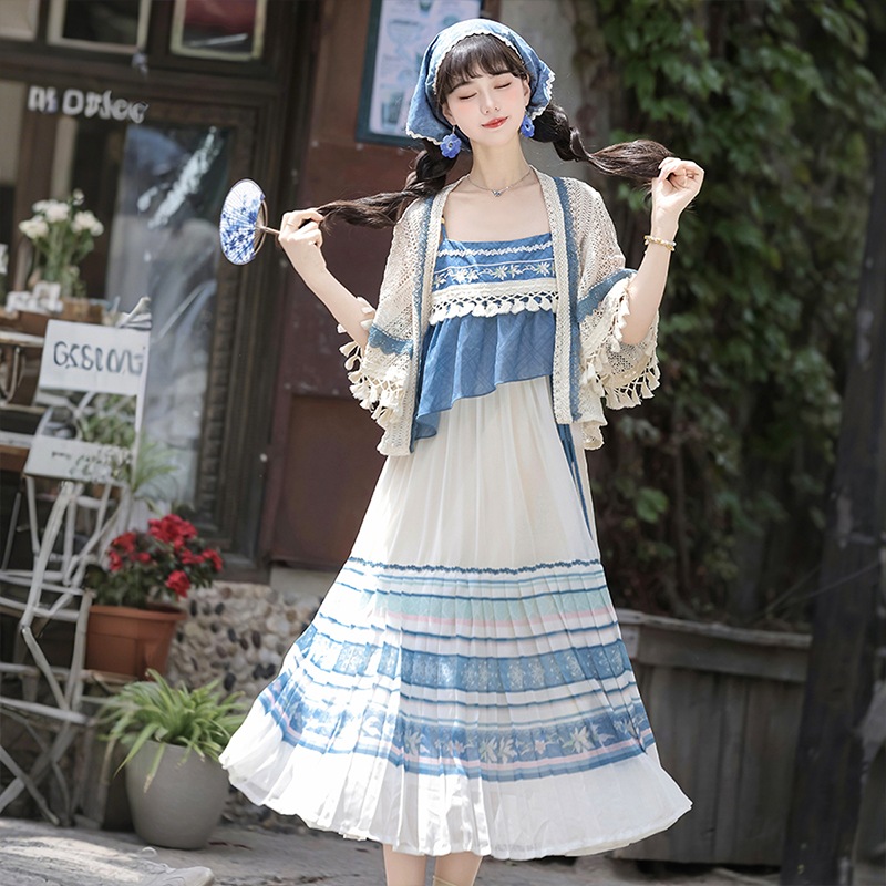 正規品デザイン月藍麗水新韓国cos要素コートワンピース民族 正規品デザイン月藍麗水新韓国cos要素コートワンピース民族