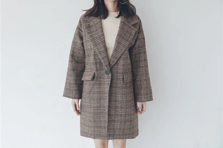 グレンチェック ウールコート アウター 厚手 通勤 通学 OL ビジネス チェスターコート ゆったり グレンチェック ウールコート アウター 厚手 通勤 通学 OL ビジネス チェスターコート ゆったり