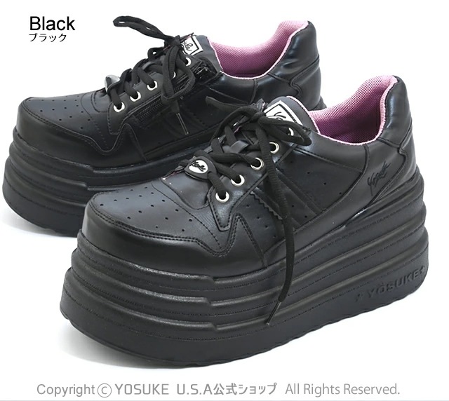 公式SHOP特典キズ補修液付 / ヨースケ 厚底スニーカー メンズ 9cm 厚底フラット 公式SHOP特典キズ補修液付 / ヨースケ 厚底スニーカー メンズ 9cm 厚底フラット