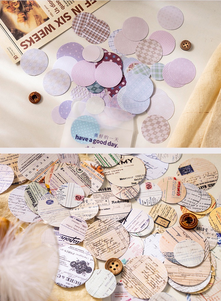 8種 丸シール レトロ 発売モデル ベージ 花 シール ヴィンテージ コラージュ素材 ステッカー 地図 8種 丸シール レトロ 発売モデル ベージ 花 シール ヴィンテージ コラージュ素材 ステッカー 地図