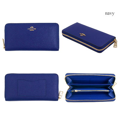 COACH 長財布 ネイビー/ホワイト コーチCOACH 財布 長財布 新品未使用 ネイビー×ホワイト