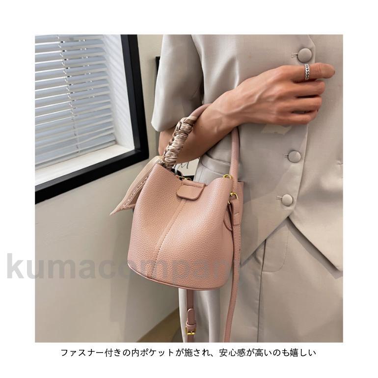 バケットバッグ レディース ハンドバッグ バッグインバッグ 飾りスカーフ ショルダーバッグ 斜め掛け 手提げ 通勤 親子バッグ ポシェット