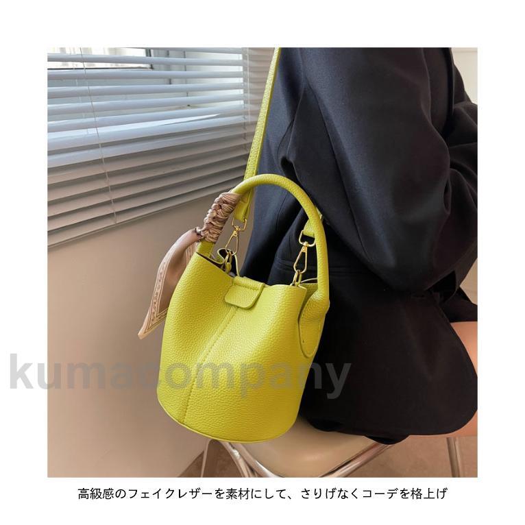 バケットバッグ レディース ハンドバッグ バッグインバッグ 飾りスカーフ ショルダーバッグ 斜め掛け 手提げ 通勤 親子バッグ ポシェット