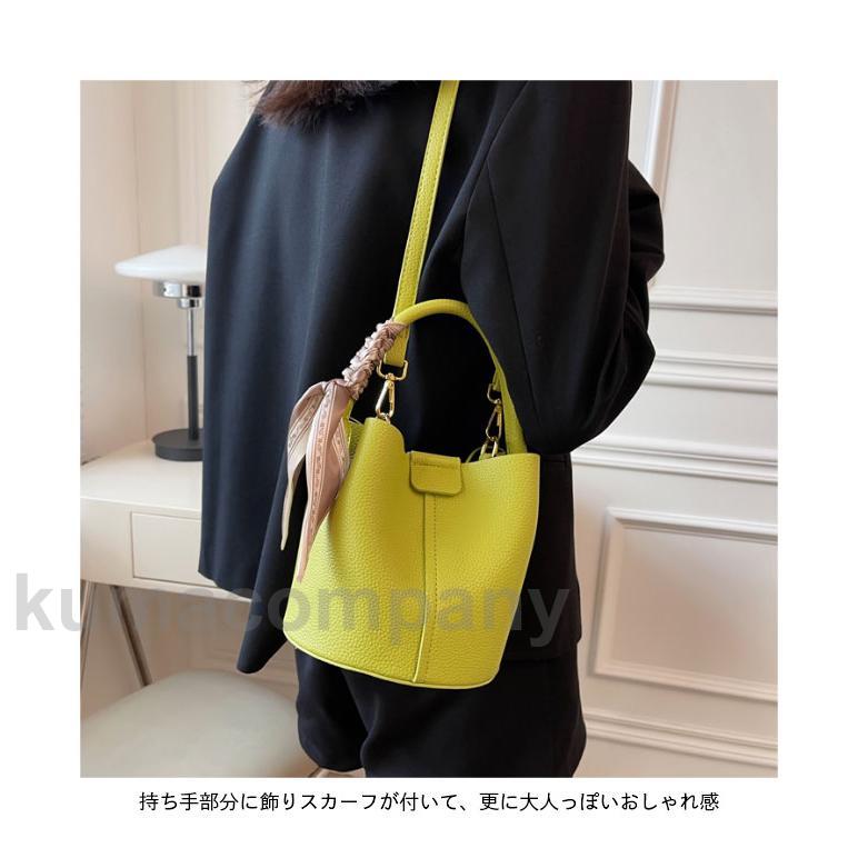 バケットバッグ レディース ハンドバッグ バッグインバッグ 飾りスカーフ ショルダーバッグ 斜め掛け 手提げ 通勤 親子バッグ ポシェット