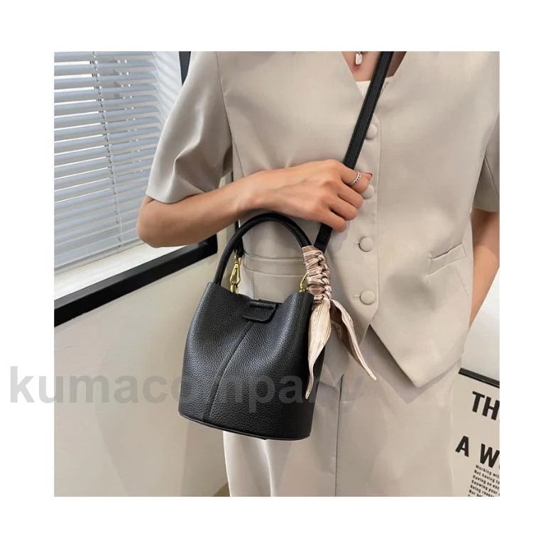 バケットバッグ レディース ハンドバッグ バッグインバッグ 飾りスカーフ ショルダーバッグ 斜め掛け 手提げ 通勤 親子バッグ ポシェット