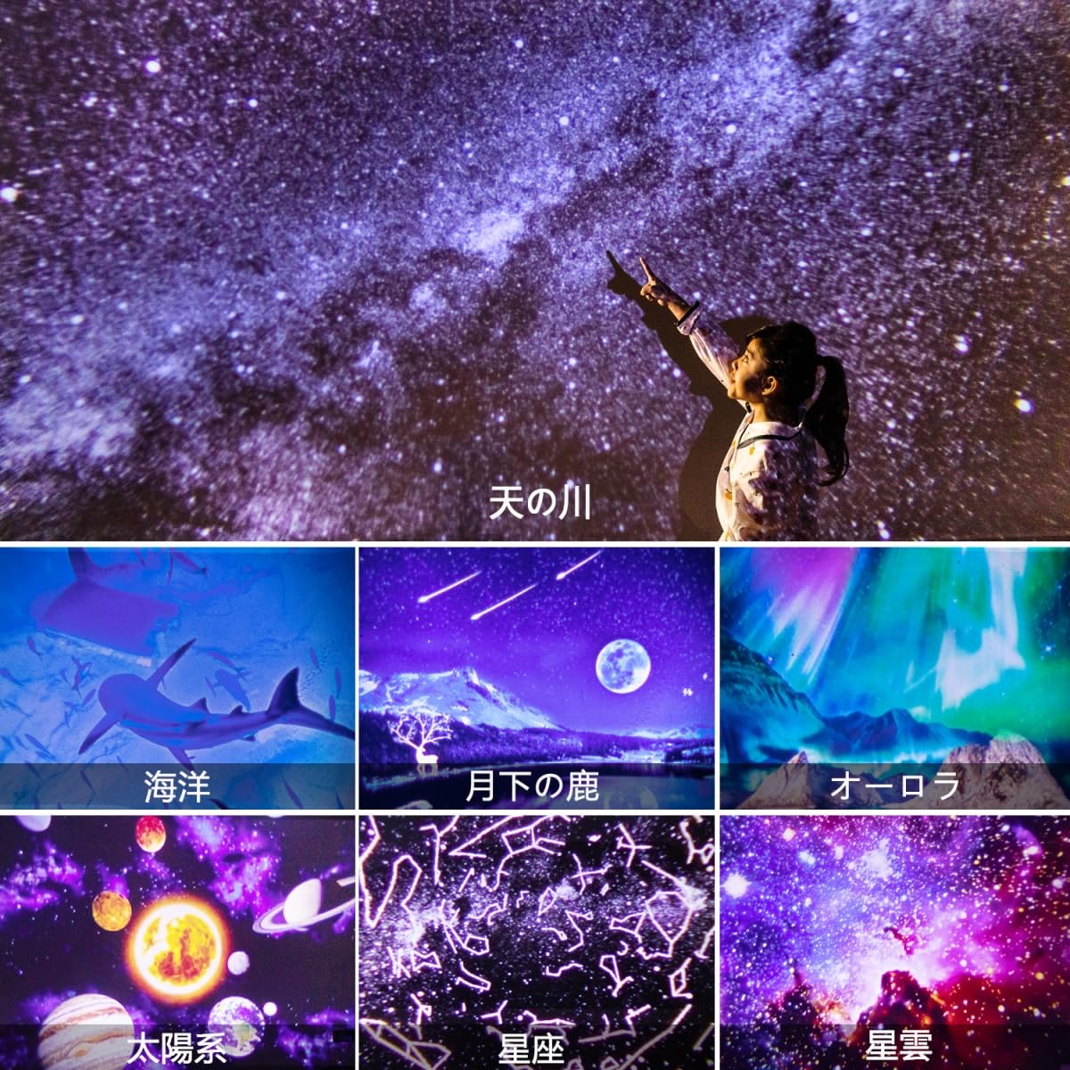 プラネタリウム 家庭用 子供 人気 本格的 天の川 オーロラ 星座 海 7種類映画フィルム Bluetooth対応 音楽再生 リモコン遠隔操作 HDフォーカス投影灯 ベッドサイドラ 21050