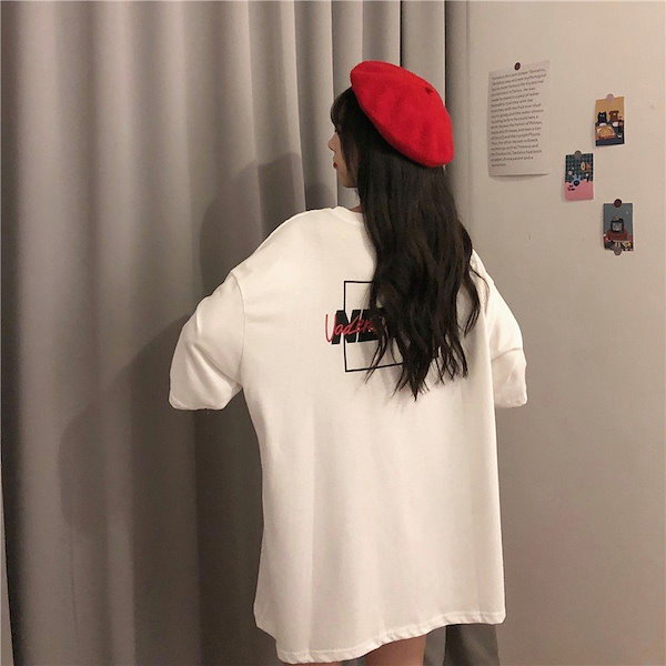 Qoo10] バックプリントTシャツ韓国ヒップホップコ