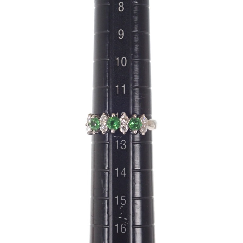 【no brand】デザインジュエリー リング Pt900プラチナ 12号 ツァボライト ダイヤモンド レディース 【no brand】デザインジュエリー リング Pt900プラチナ 12号 ツァボライト ダイヤモンド レディース