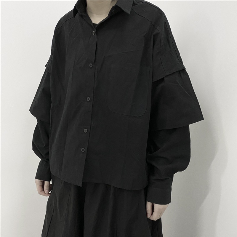 春夏新作レディース長袖シャツ無地シンプルカジュアルシャツレディースパーソナリティレトロファッションシャツオールマッチカジュアルレディースシャツファッション