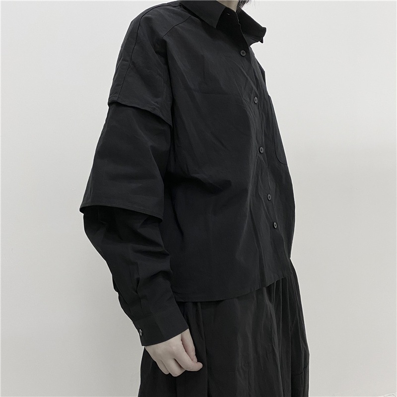 春夏新作レディース長袖シャツ無地シンプルカジュアルシャツレディースパーソナリティレトロファッションシャツオールマッチカジュアルレディースシャツファッション