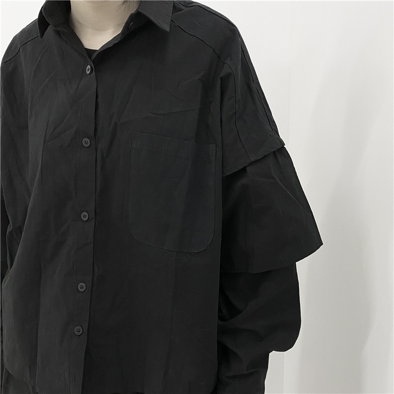 春夏新作レディース長袖シャツ無地シンプルカジュアルシャツレディースパーソナリティレトロファッションシャツオールマッチカジュアルレディースシャツファッション