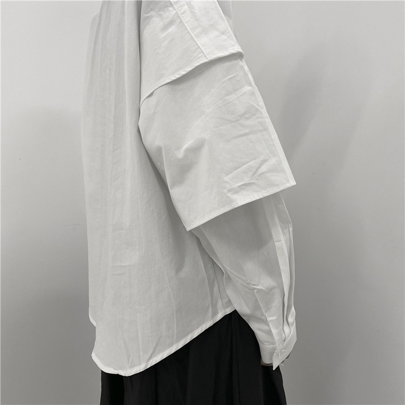 春夏新作レディース長袖シャツ無地シンプルカジュアルシャツレディースパーソナリティレトロファッションシャツオールマッチカジュアルレディースシャツファッション