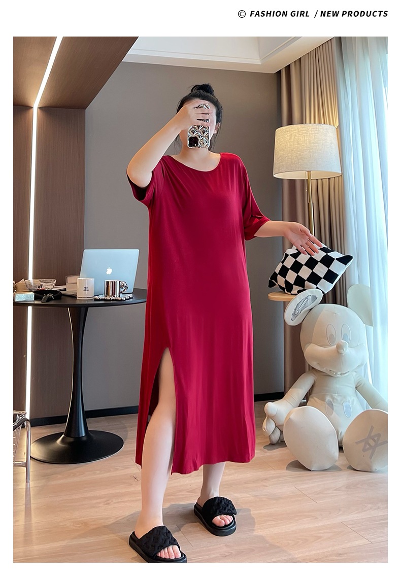 ワンピース カットソー ロングスカート ロング ロング丈 7分丈 ミディアム丈 袖あり 半袖 ラウンドネック 襟なし フレア ワイド アシンメトリー スリット サイドスリット かわいい 大人可愛い