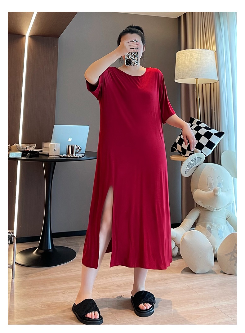 ワンピース カットソー ロングスカート ロング ロング丈 7分丈 ミディアム丈 袖あり 半袖 ラウンドネック 襟なし フレア ワイド アシンメトリー スリット サイドスリット かわいい 大人可愛い