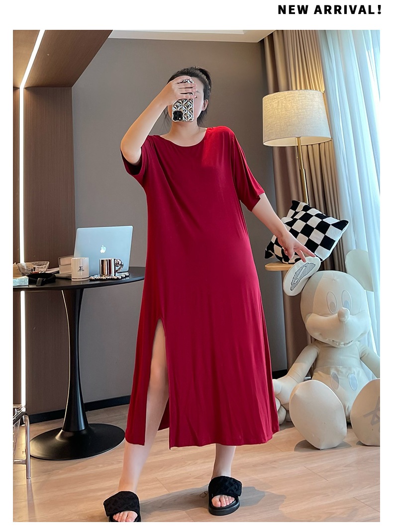 ワンピース カットソー ロングスカート ロング ロング丈 7分丈 ミディアム丈 袖あり 半袖 ラウンドネック 襟なし フレア ワイド アシンメトリー スリット サイドスリット かわいい 大人可愛い